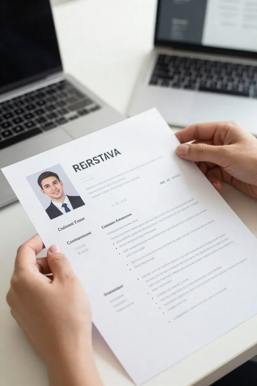 Foto de Currículo Simples - Depois