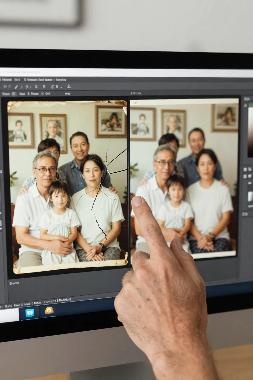 Restaurar Fotos Antigas Danificadas - Depois